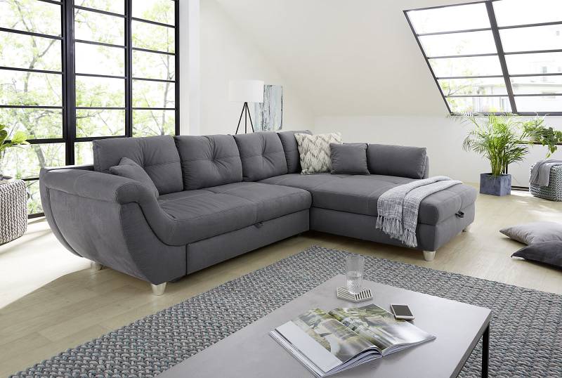 Jockenhöfer Gruppe Ecksofa »Maranello L-Form«, mit grossem Stauraum, Gästebett- und Relaxfunktion, Nosagfederung von Jockenhöfer Gruppe