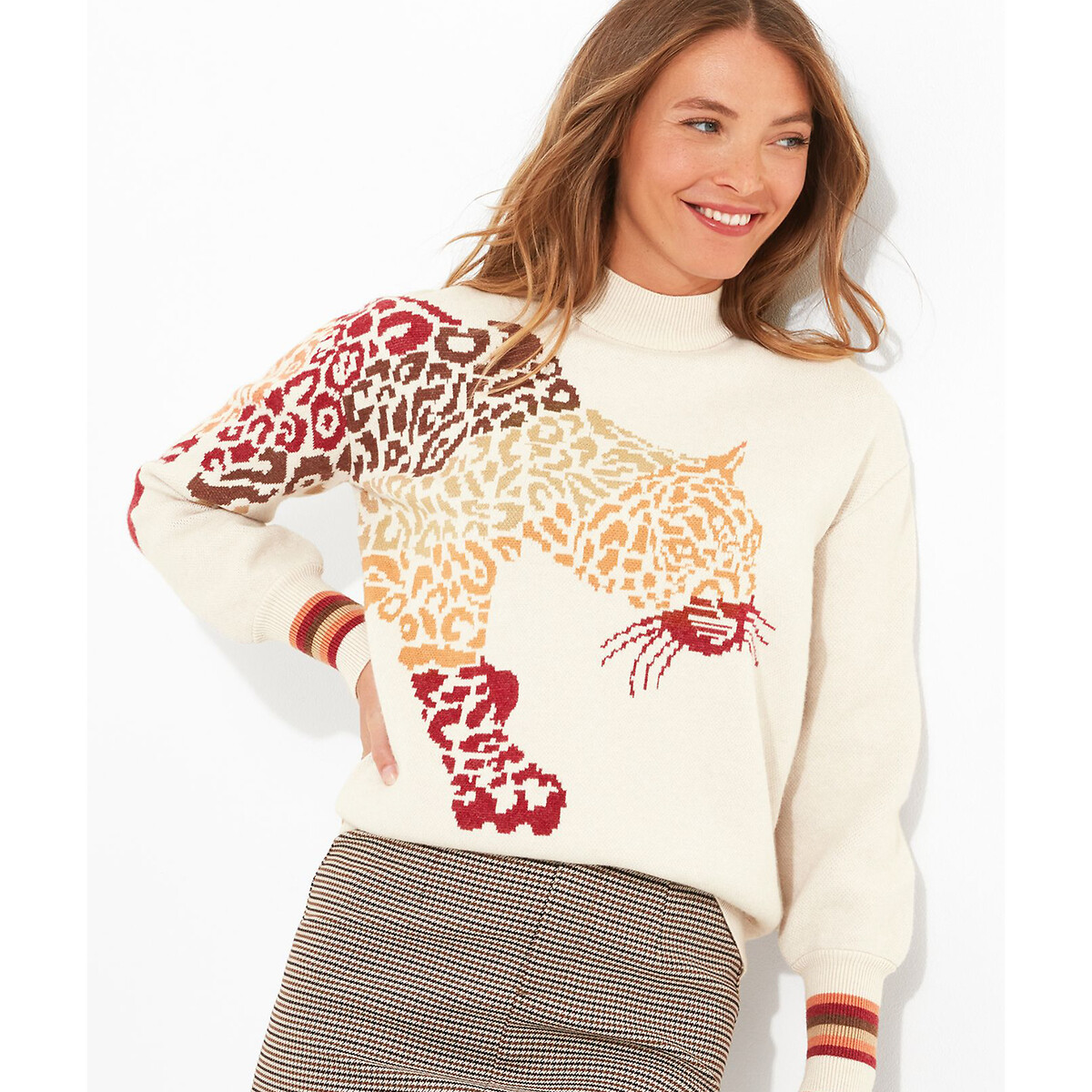 Bedruckter Pullover, Stehkragen von Joe Browns