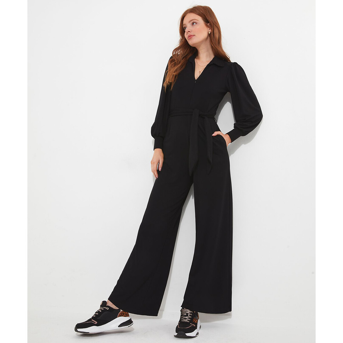 Langer Jumpsuit mit Bindegürtel von Joe Browns