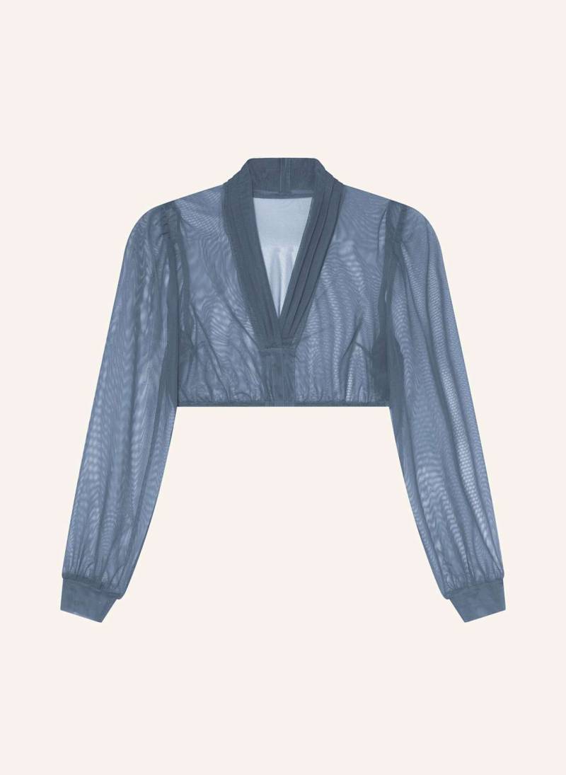Johann & Johanna Dirndlbluse Aus Mesh blau von Johann & Johanna