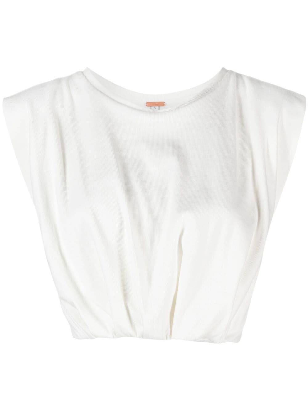 Johanna Ortiz sleeveless ruched cropped top - White von Johanna Ortiz