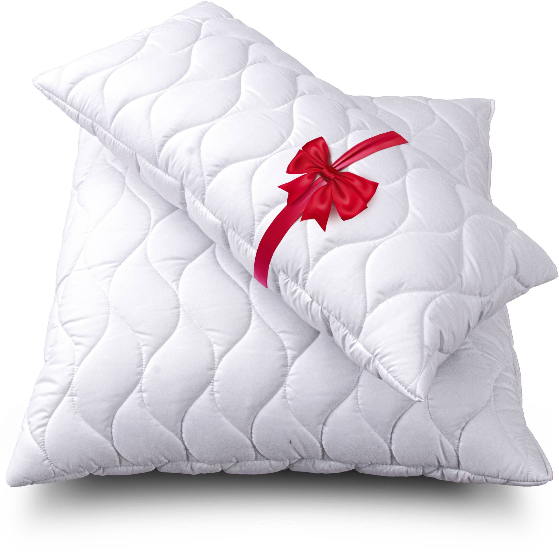 John Cotton Microfaserkissen »2für1, Kopfkissen, ein Kissen gratis, 40x80 cm, 80x80cm«, Füllung: 100% Polyester, Bezug: Microfaser, (Spar-Set, 1 St.), ergonomisch, strapazierfähig, hochwertig, Kissen im Spar-Set von John Cotton