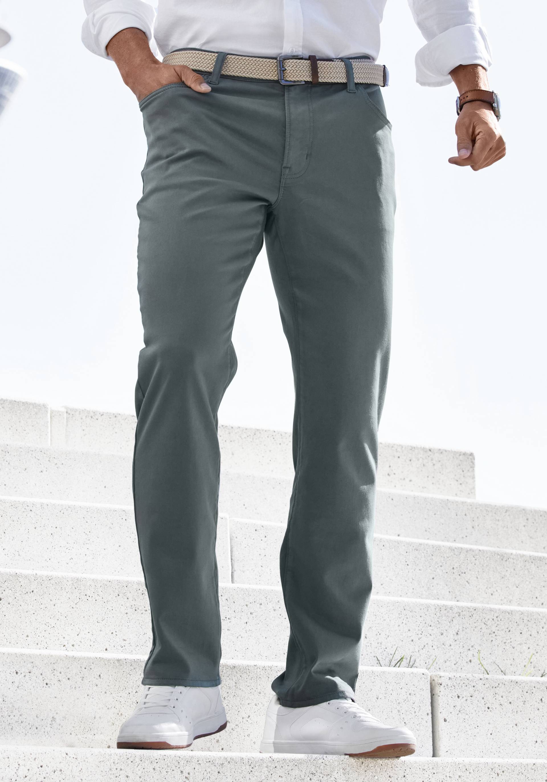 John Devin 5-Pocket-Hose »Straight fit,«, Jeans mit normaler Bundhöhe aus elastischer Denim-Qualität von John Devin