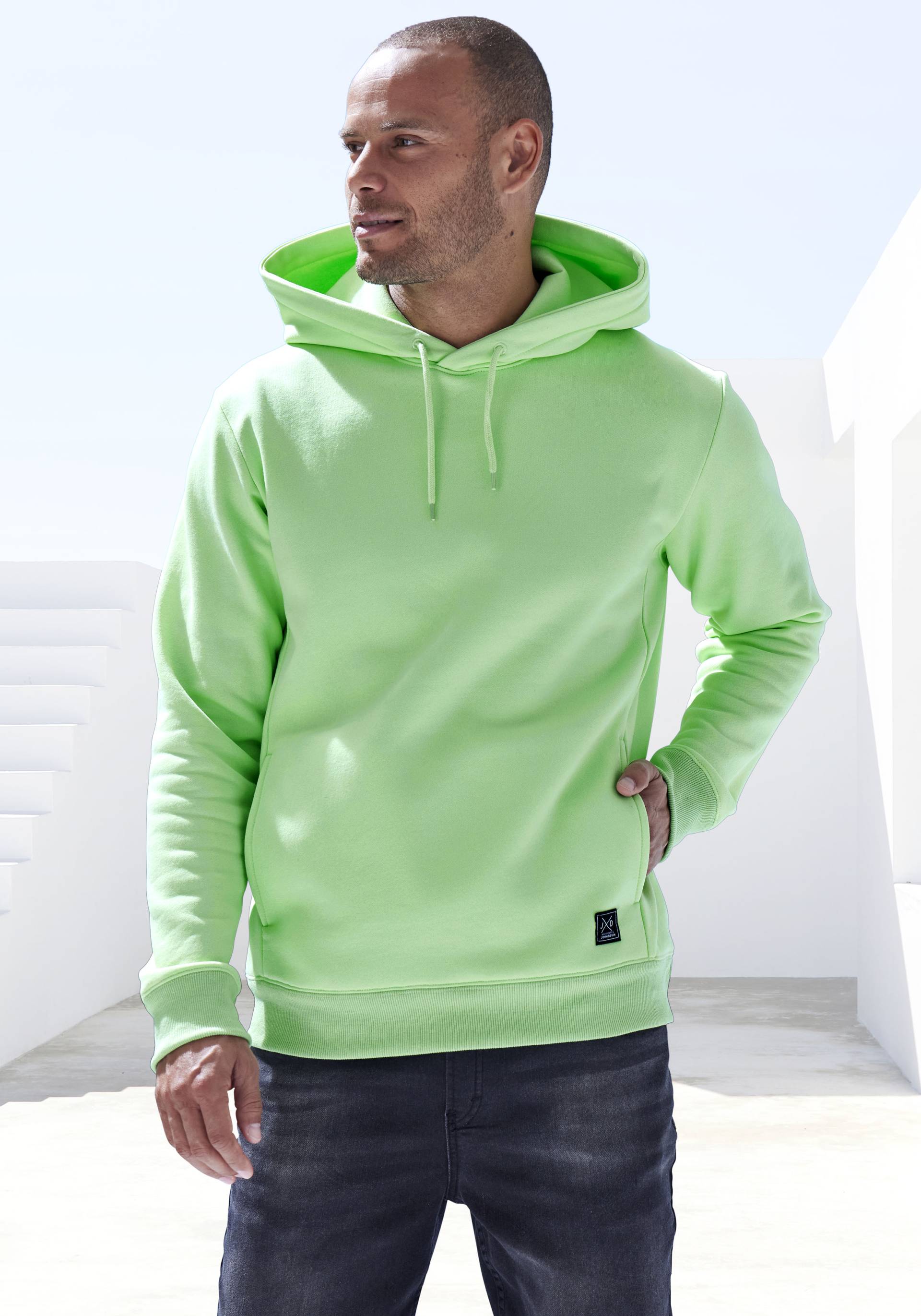 John Devin Hoodie, Langarm, Sweatshirt mit Rundhals und Kapuze, Baumwollmischung John Devin Hoodie, Langarm, Sweatshirt mit Rundhals und Kapuze, Baumwollmischung von John Devin