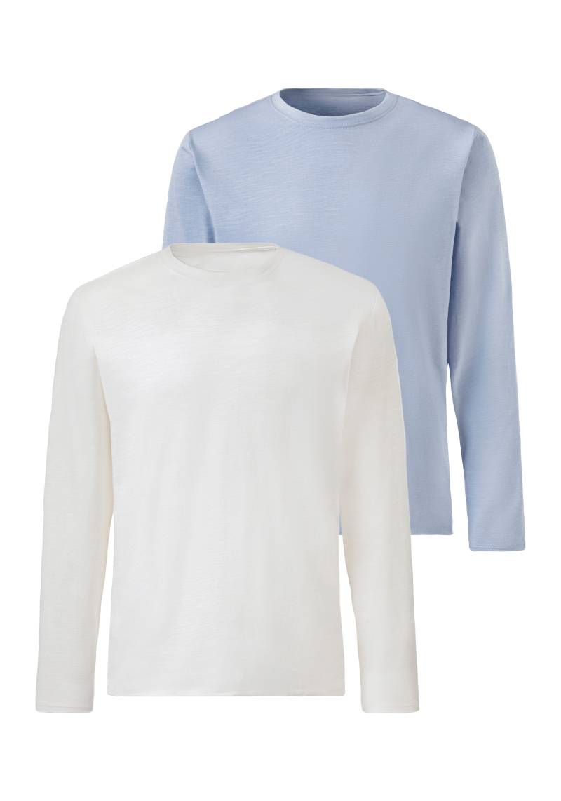 John Devin Langarmshirt, (2er-Pack), Longsleeve in hochwertiger slub-yarn Qualität von John Devin