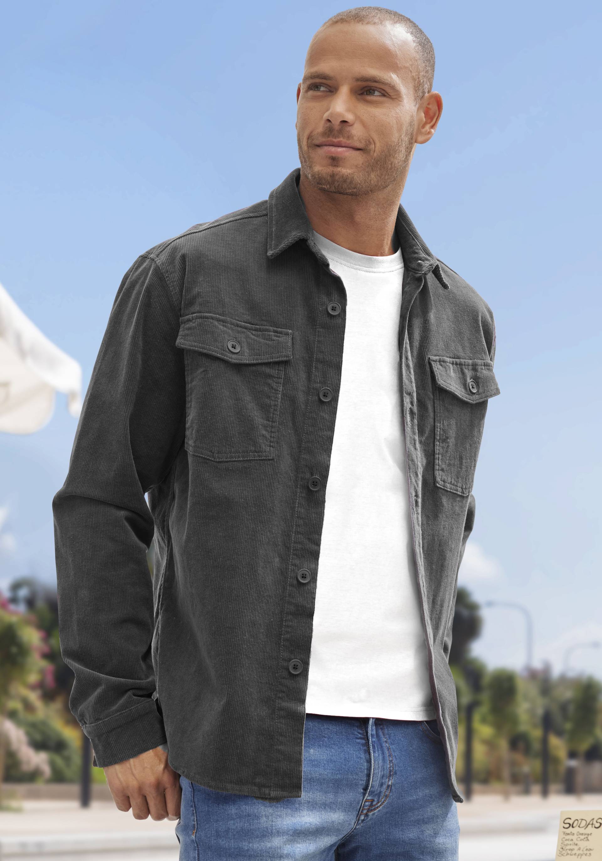 John Devin Hemdjacke »modernes Overshirt, Regularfit mit augesetzten Taschen« von John Devin