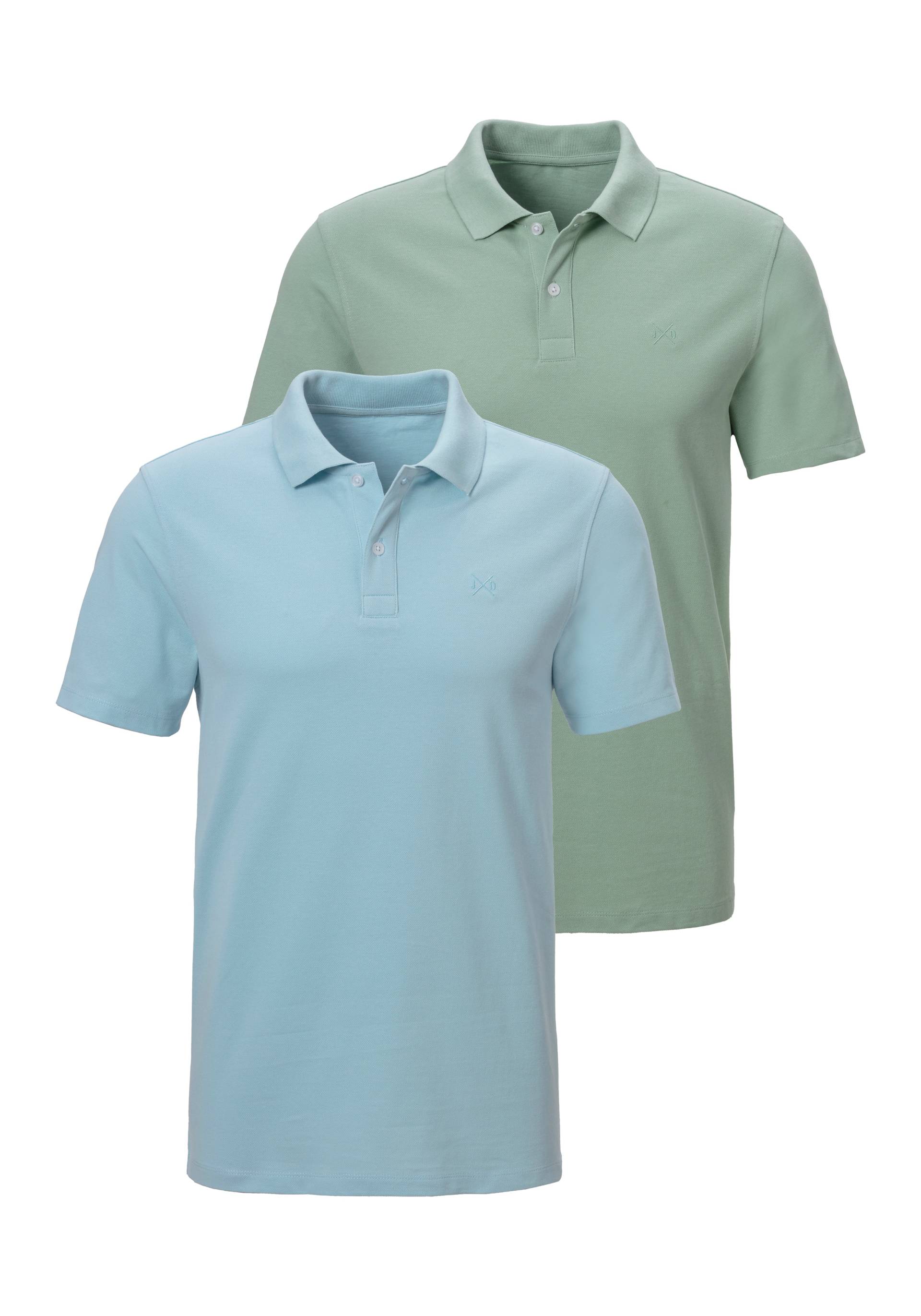 John Devin Poloshirt, (2 tlg., im-2er-Pack), mit dezenter- hochwertiger Logostickerei - 2er-Sparpack von John Devin