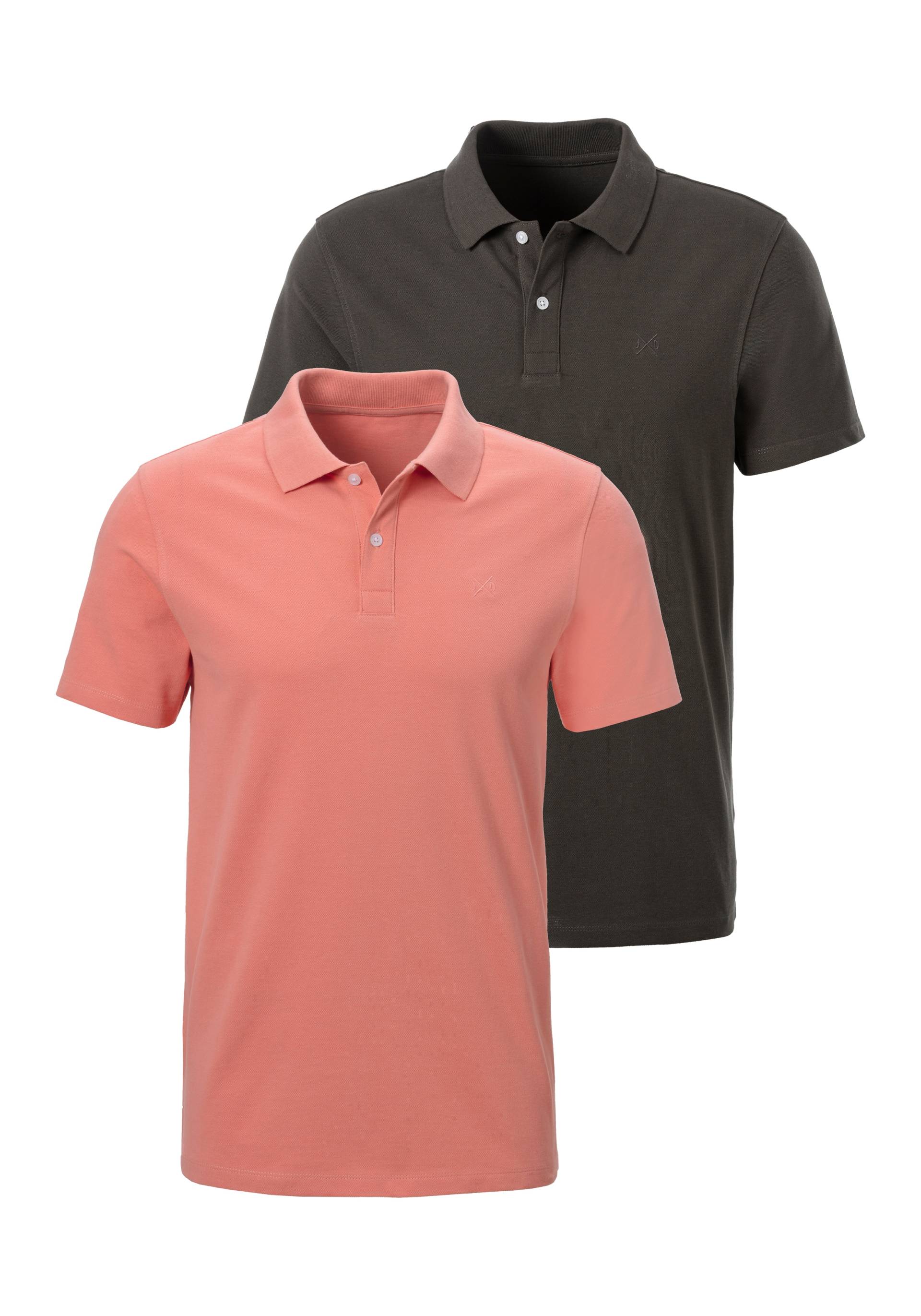 John Devin Poloshirt, (2 tlg., im-2er-Pack), mit dezenter- hochwertiger Logostickerei - 2er-Sparpack von John Devin