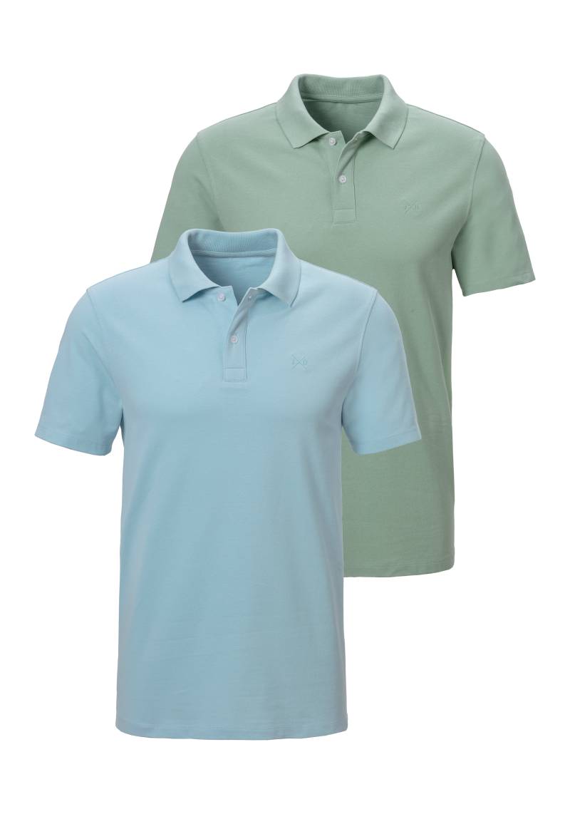 John Devin Poloshirt, (2 tlg., im-2er-Pack), mit dezenter- hochwertiger Logostickerei - 2er-Sparpack von John Devin