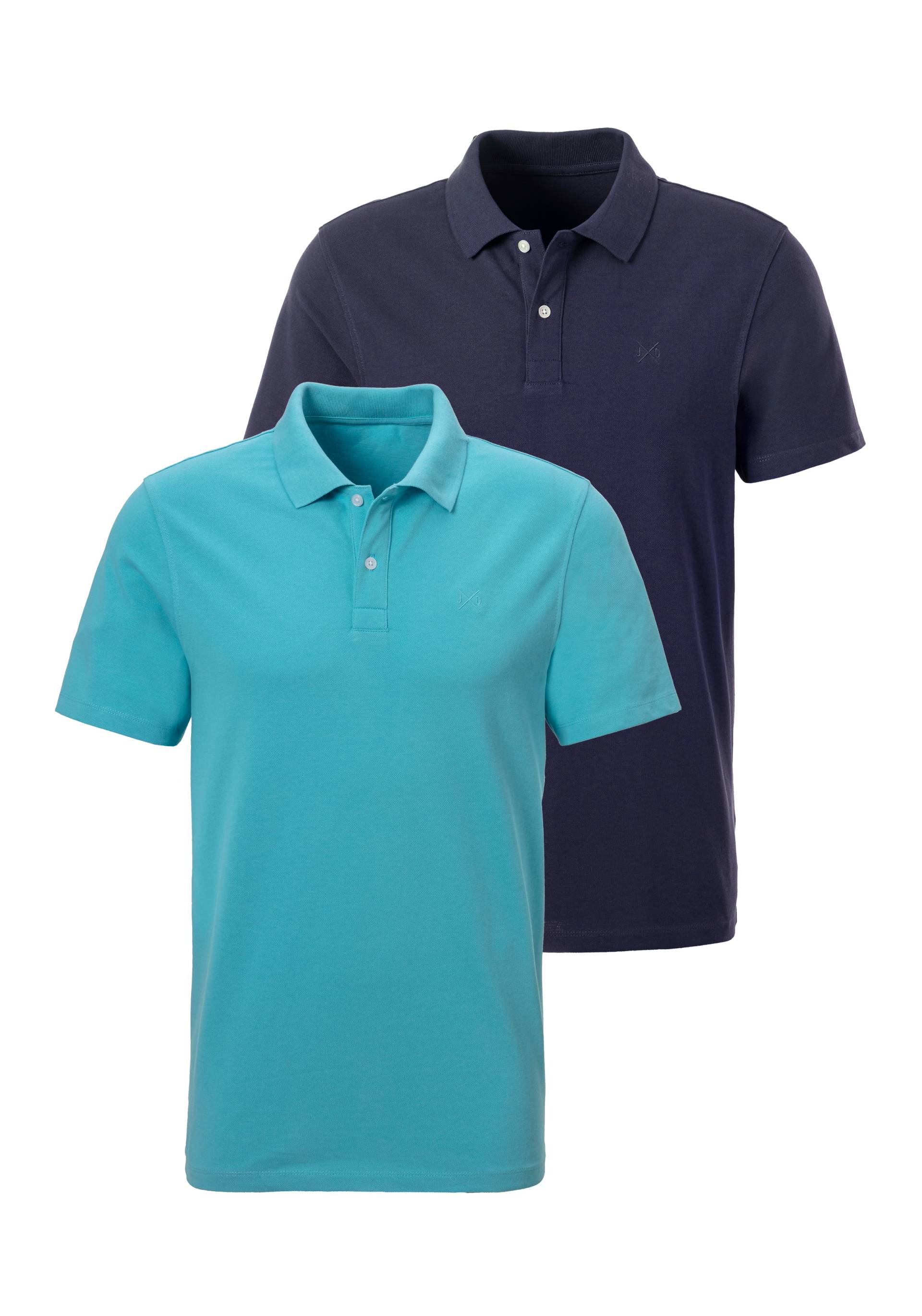 John Devin Poloshirt, (2 tlg., im-2er-Pack), mit dezenter- hochwertiger Logostickerei - 2er-Sparpack von John Devin