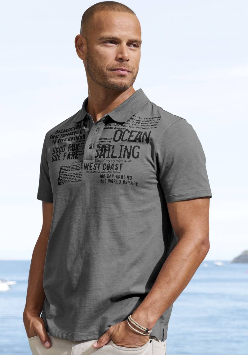 John Devin Poloshirt »mit Print«, Regular-Fit, aus Slub-Qualität, mit Print von John Devin