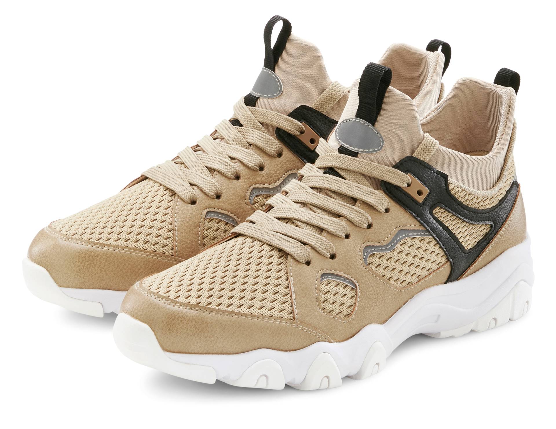 John Devin Sneaker »Schnürschuh«, mit Mesh-Einsatz, Freizeitschuh, Halbschuh, Schnürhalbschuh VEGAN von John Devin