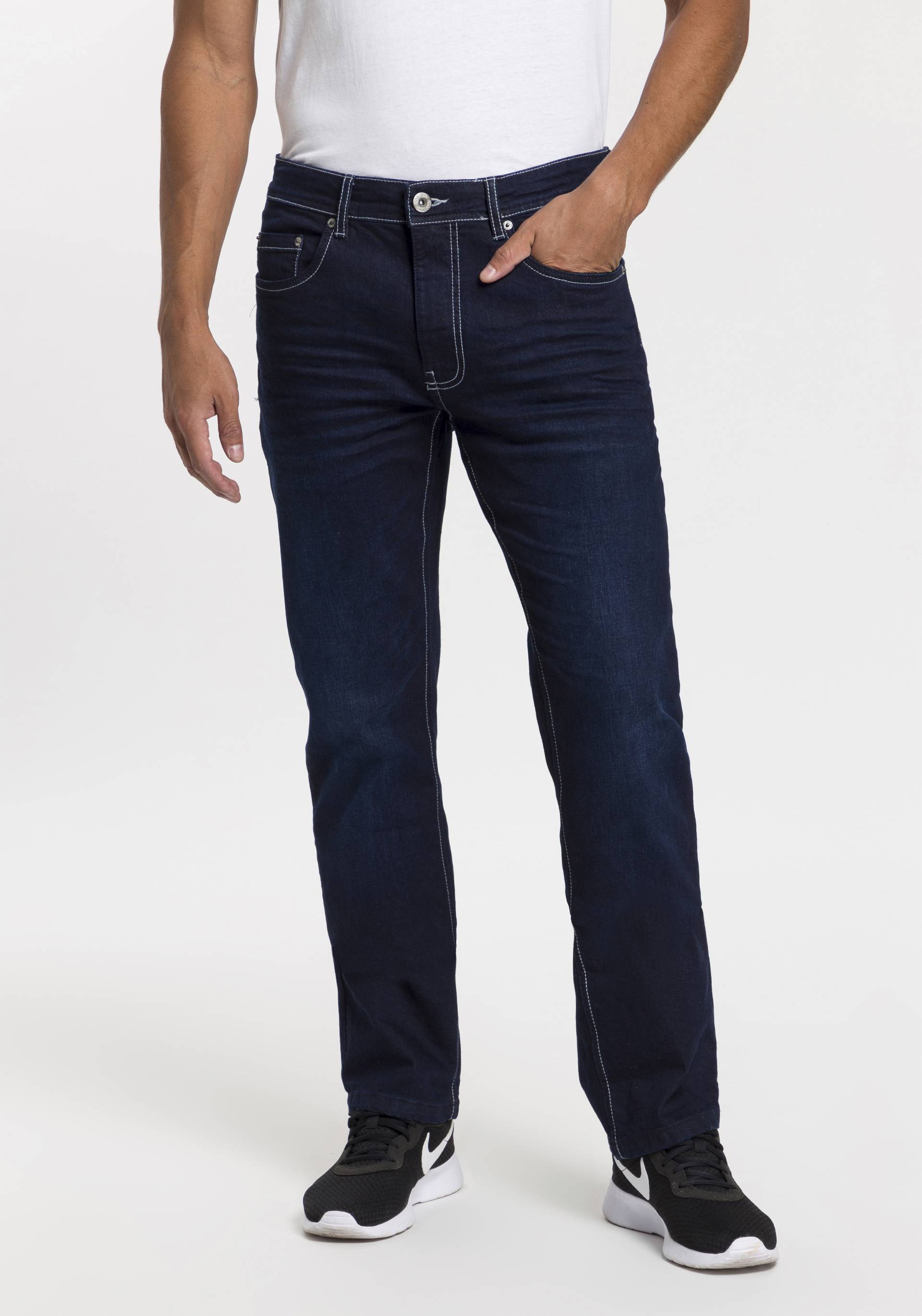 John Devin Straight-Jeans, mit Stretch von John Devin