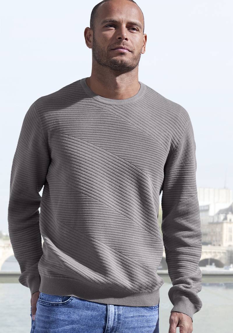 John Devin Strickpullover, Pullover aus weichem Strukturstrick von John Devin