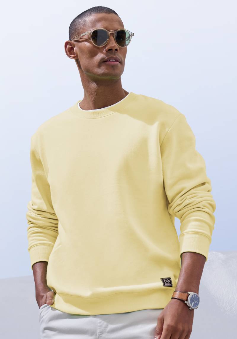 John Devin Sweatshirt, Langarm, Sweatshirt mit Rundhals, Baumwollmischung von John Devin