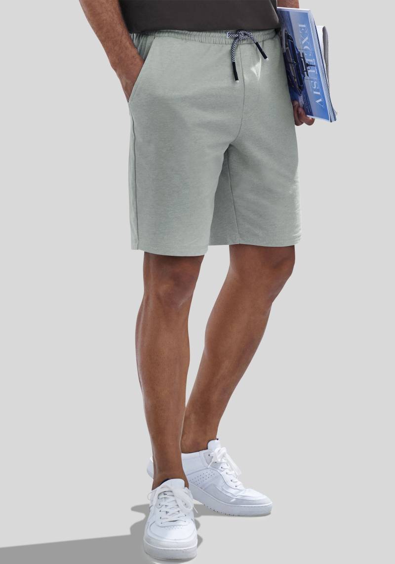 John Devin Sweatshorts »weit geschnitten«, in Melange-Optik aus Baumwoll-Mix von John Devin
