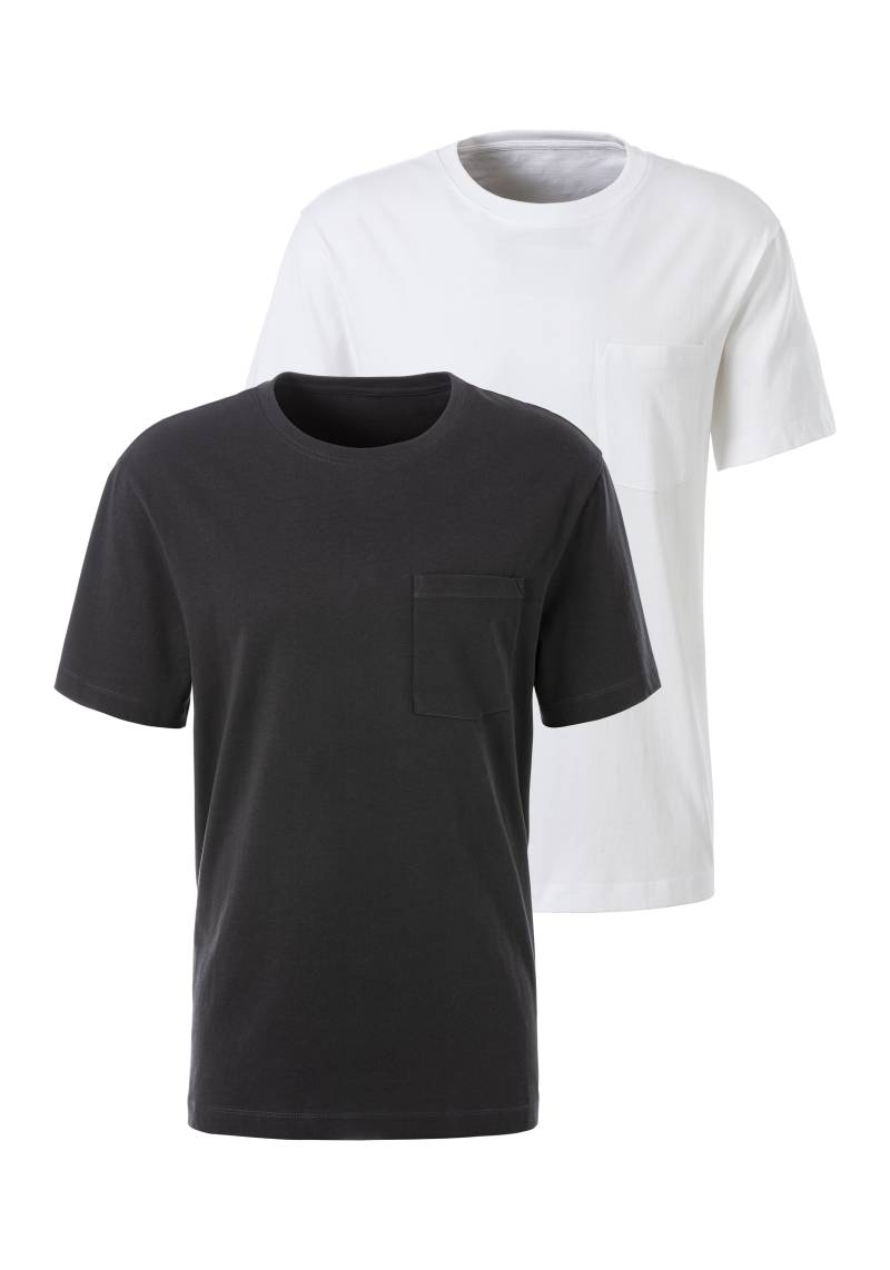 John Devin T-Shirt, (2 tlg., 2er-Pack), mit Brusttasche von John Devin