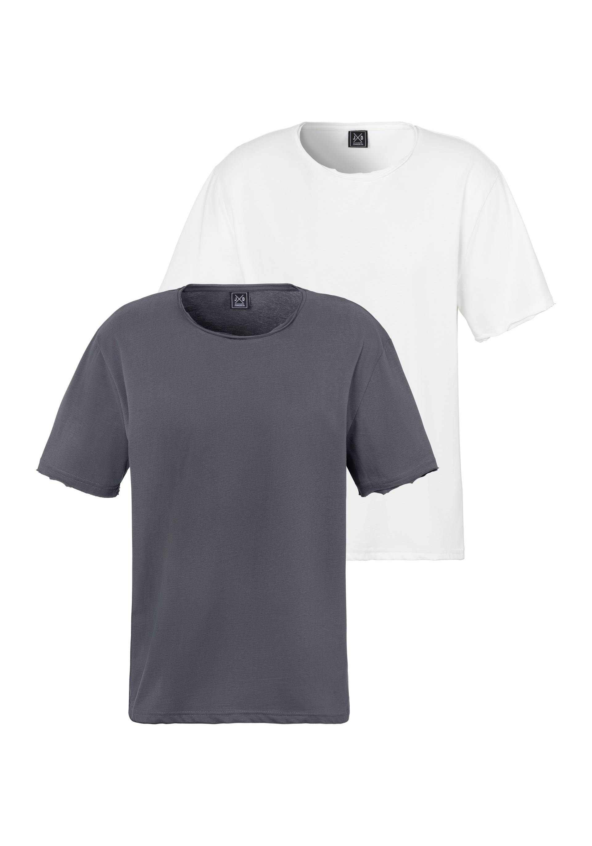 John Devin T-Shirt, (Packung, 2), Relaxed Fit, Kurzarm, Freizeitshirt mit Rundhals aus reiner Baumwolle von John Devin
