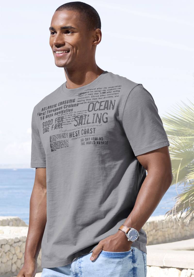 John Devin T-Shirt »mit Print«, Regular-Fit, aus Slub-Qualität, mit Print von John Devin