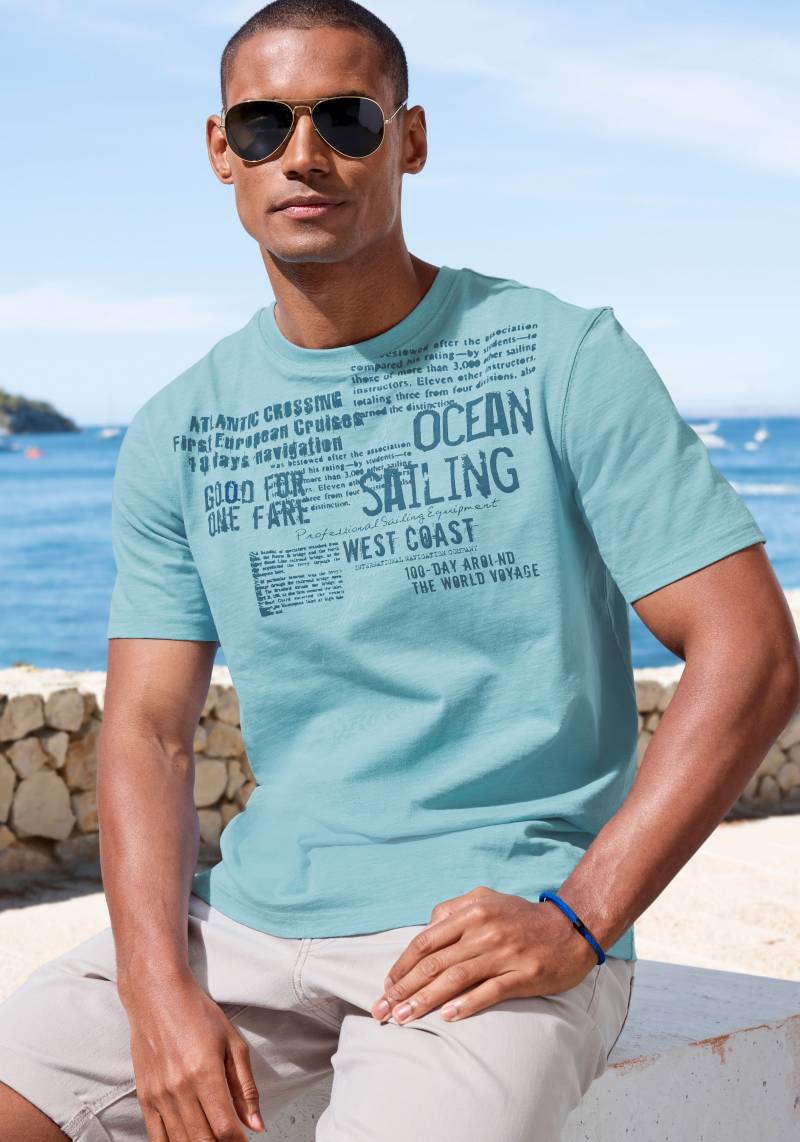 John Devin T-Shirt »mit Print«, Regular-Fit, aus Slub-Qualität, mit Print von John Devin