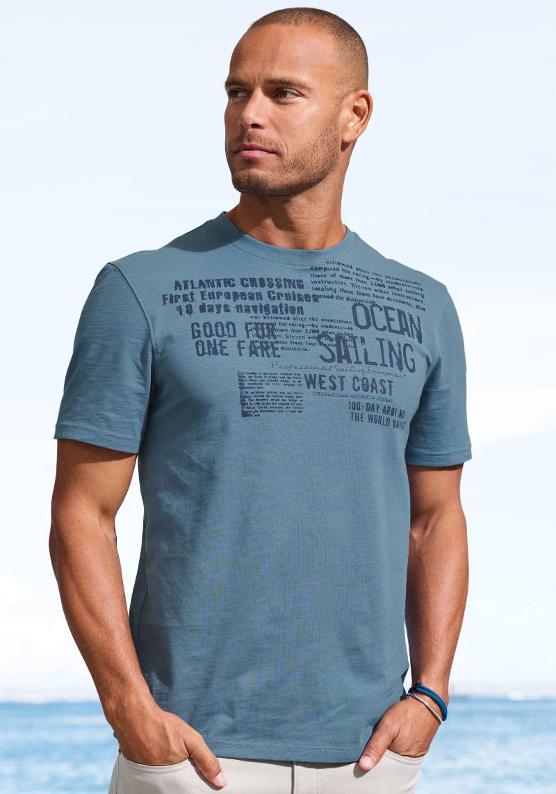 John Devin T-Shirt »mit Print«, Regular-Fit, aus Slub-Qualität, mit Print von John Devin