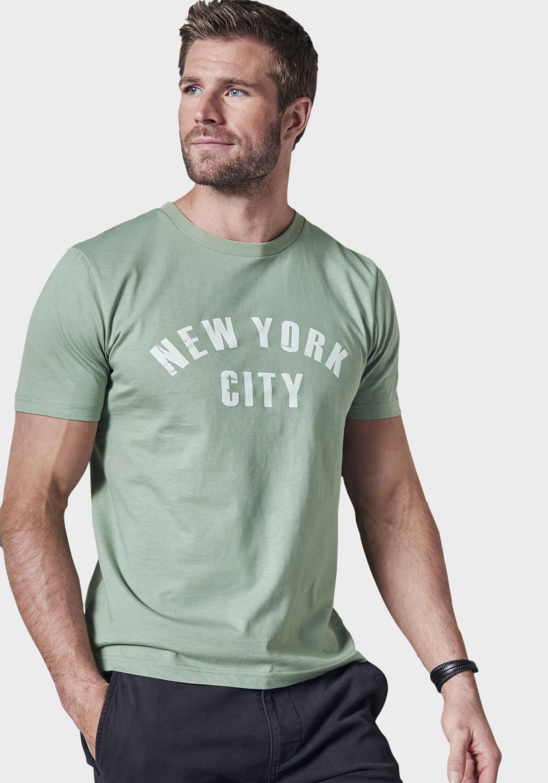 John Devin T-Shirt, Freizeitshirt mit Rundhals und Frontprint aus Baumwollmischung von John Devin