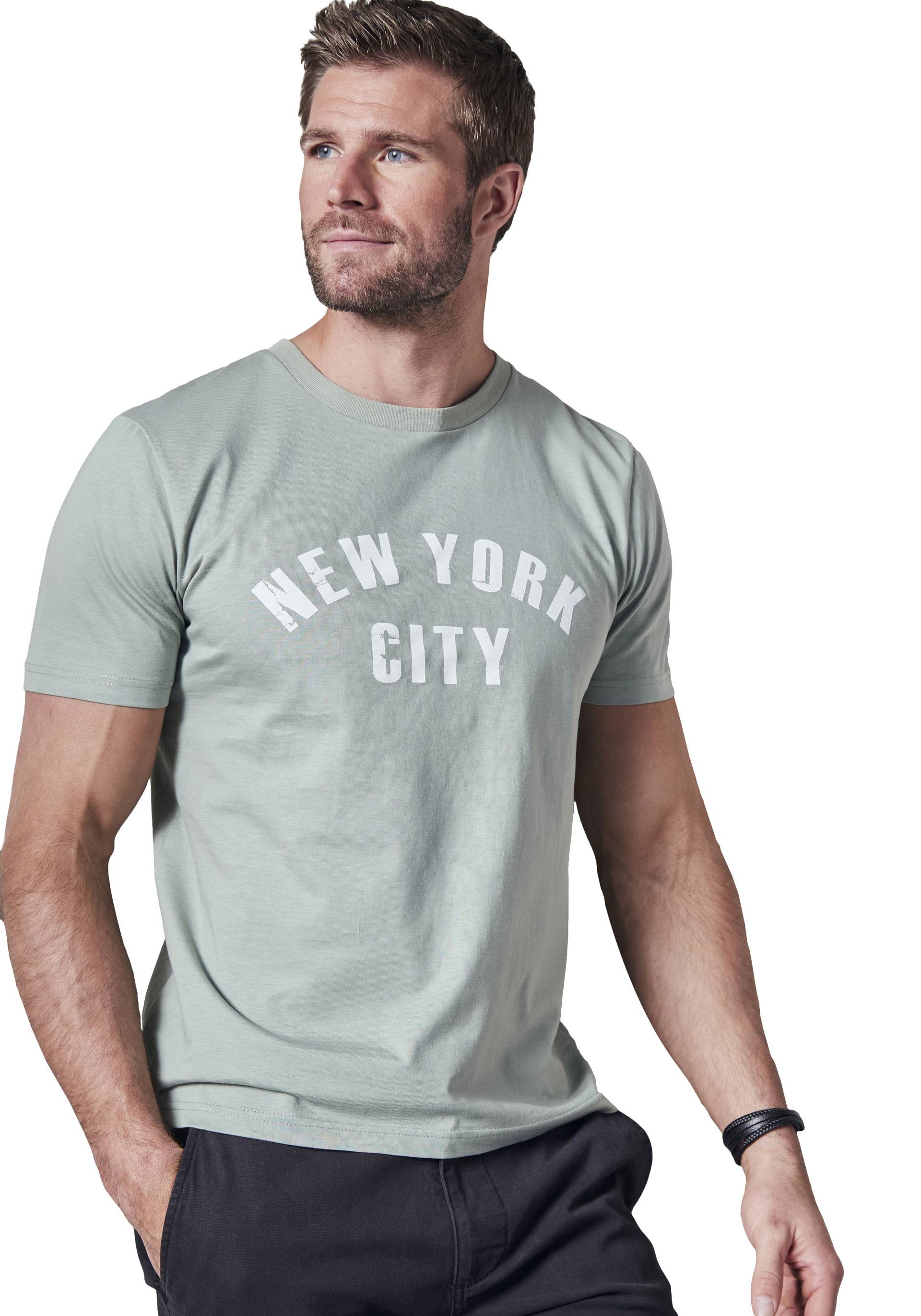 John Devin T-Shirt, Freizeitshirt mit Rundhals und Frontprint aus Baumwollmischung von John Devin
