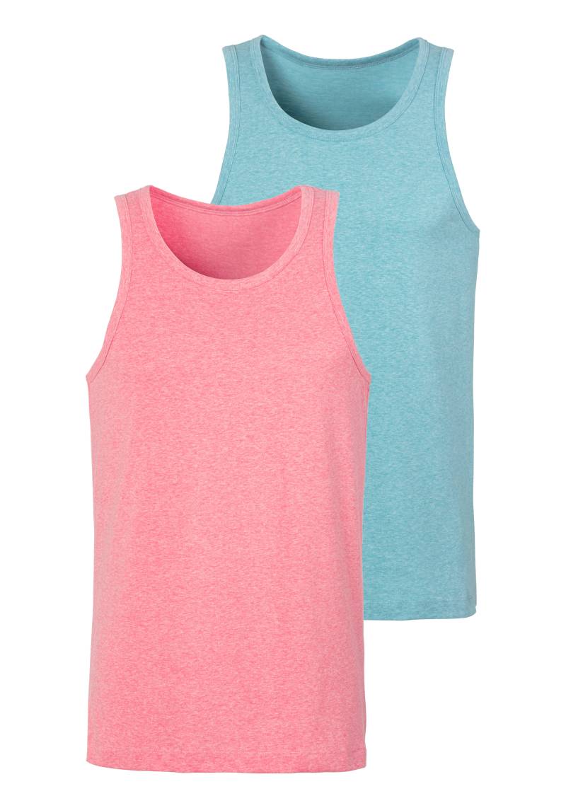 John Devin Tanktop, (Packung, 2 tlg.), in schöner Melange-Optik von John Devin