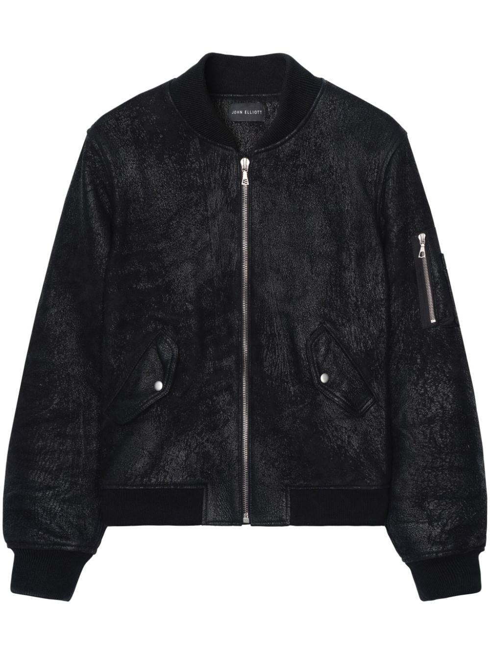 John Elliott Bogota leather bomber jacket - Black von John Elliott