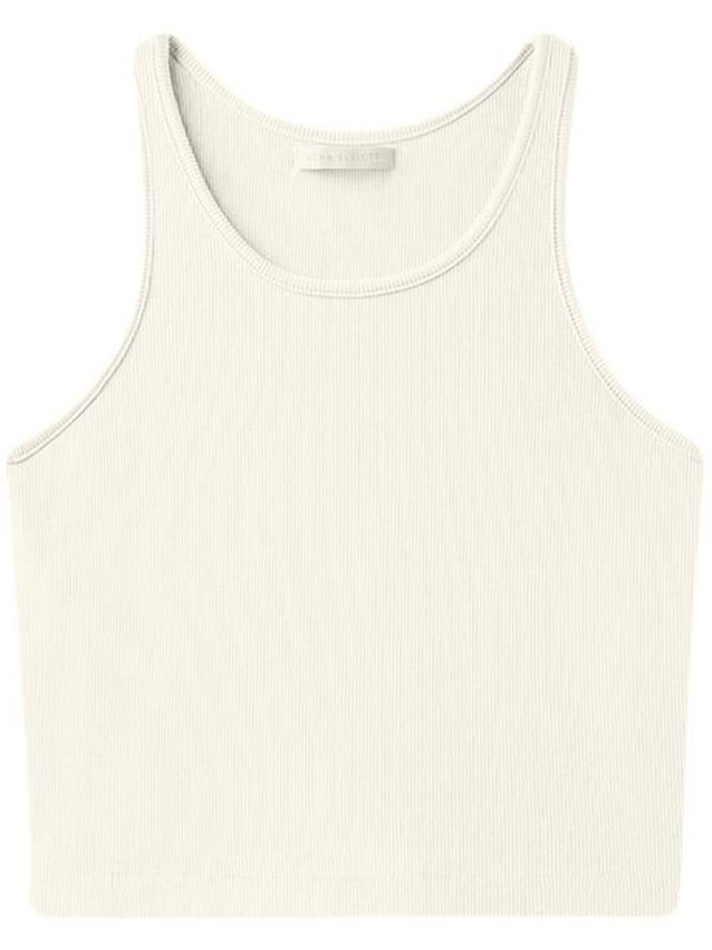 John Elliott Gemini ribbed cropped tank top - White von John Elliott