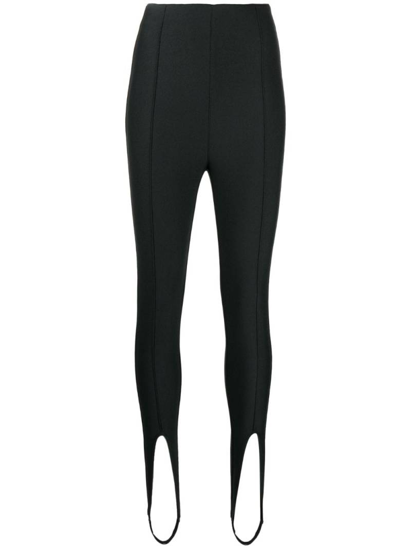 John Elliott Valentina high-waisted stirrup leggings - Black von John Elliott