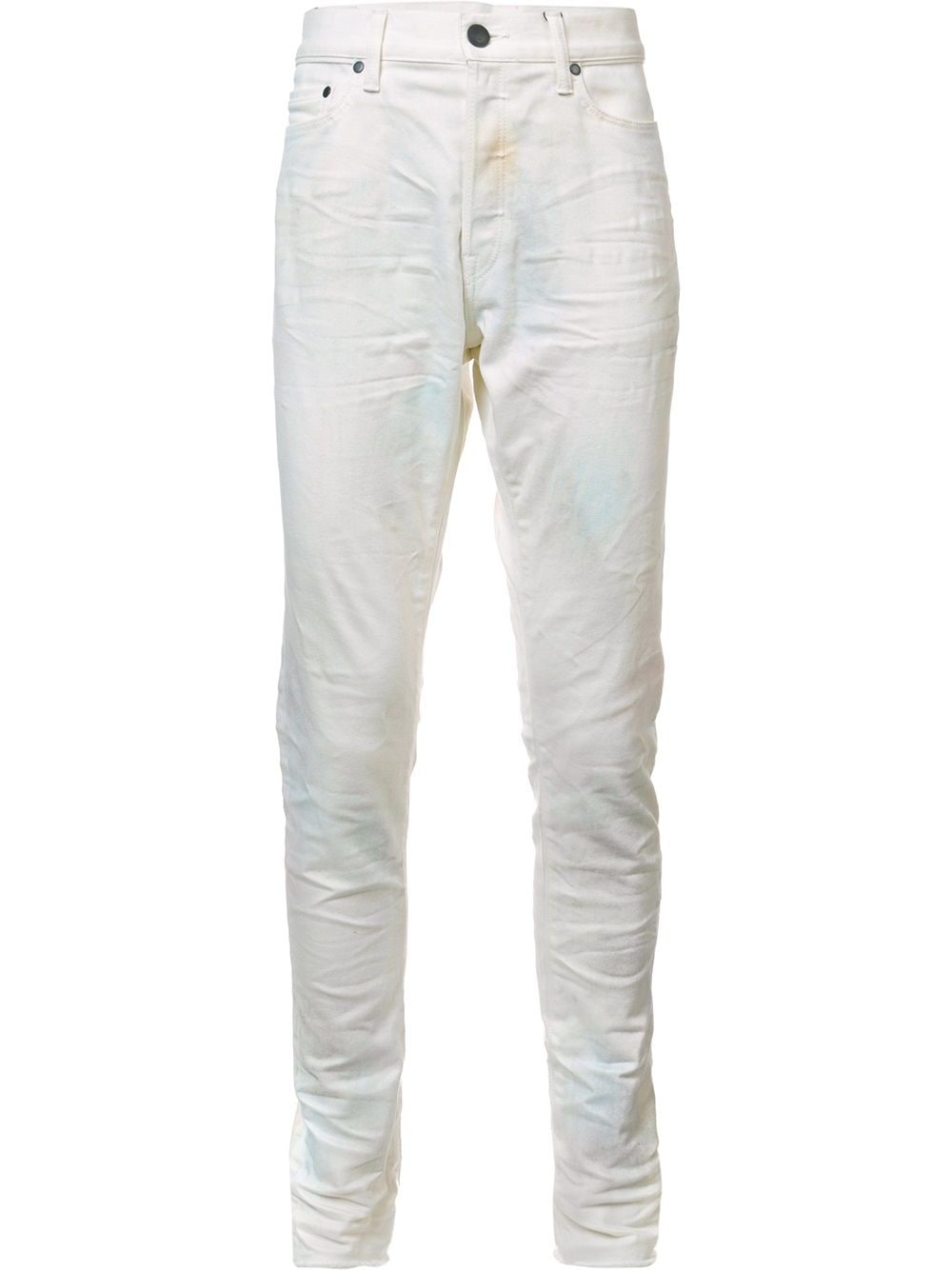John Elliott creased slim-fit jeans - White von John Elliott