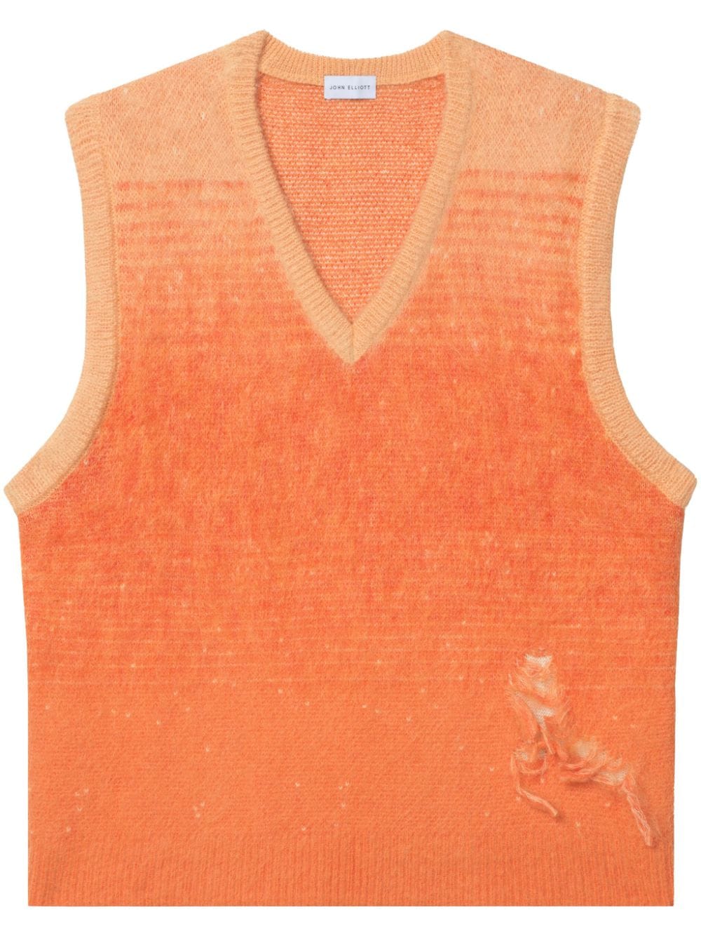 John Elliott gradient-effect V-neck vest - Orange von John Elliott