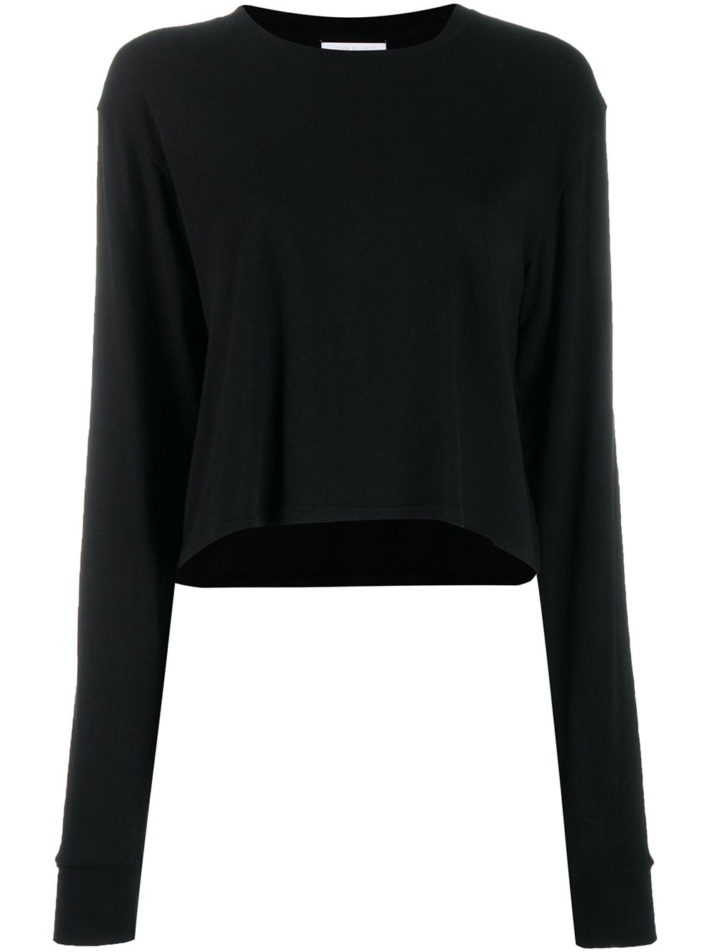 John Elliott jersey long-sleeved cropped T-shirt - Black von John Elliott