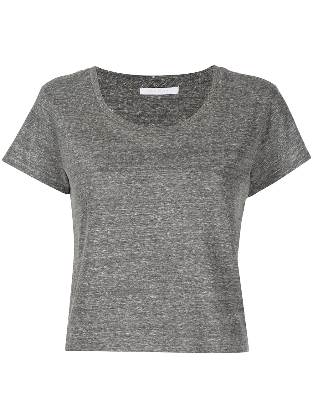 John Elliott scoop-neck cropped T-Shirt - Grey von John Elliott