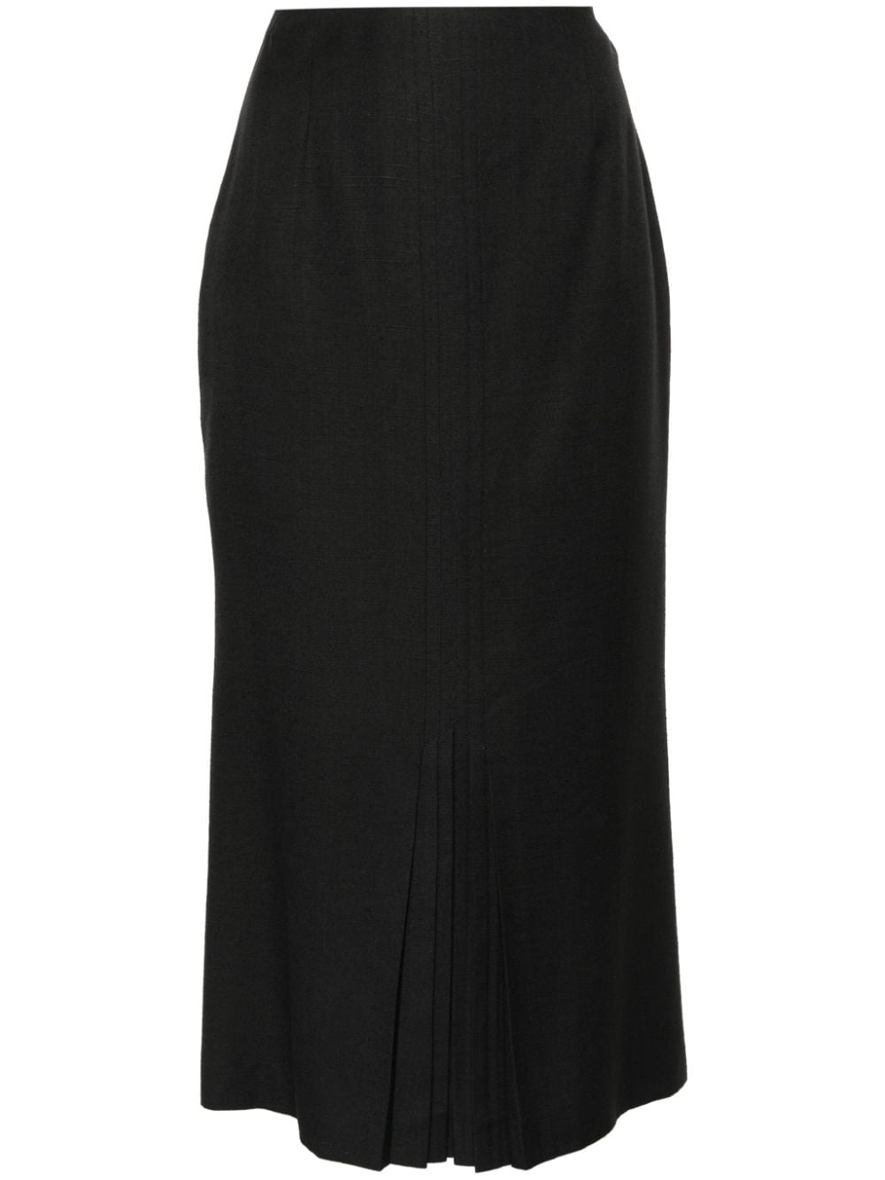 John Galliano Pre-Owned 1990s pleat-detail pencil skirt - Black