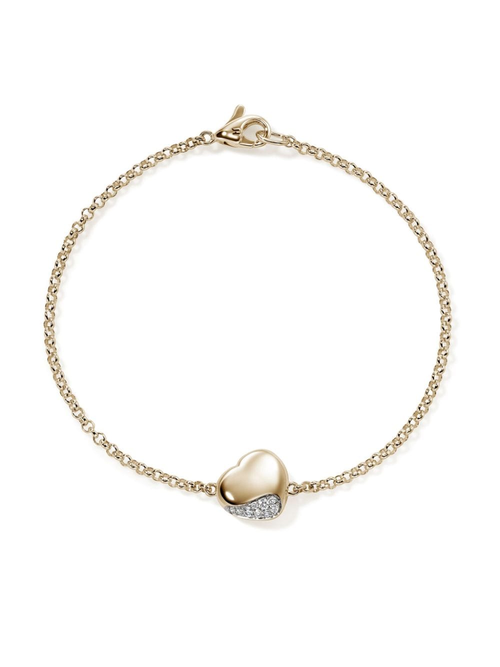 John Hardy 14kt yellow gold Pebble Heart bracelet von John Hardy