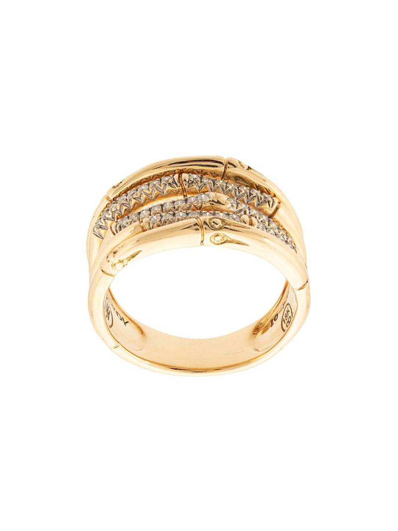 John Hardy 18kt yellow gold Bamboo diamond ring von John Hardy