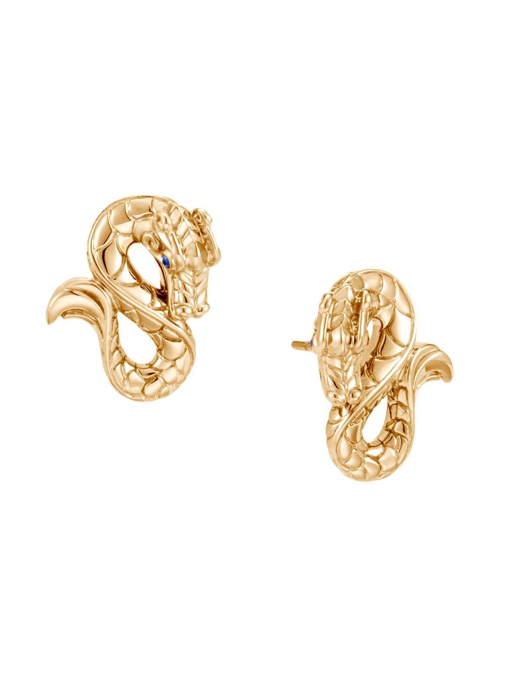 John Hardy 18kt yellow gold Legends Naga sapphire stud earrings von John Hardy