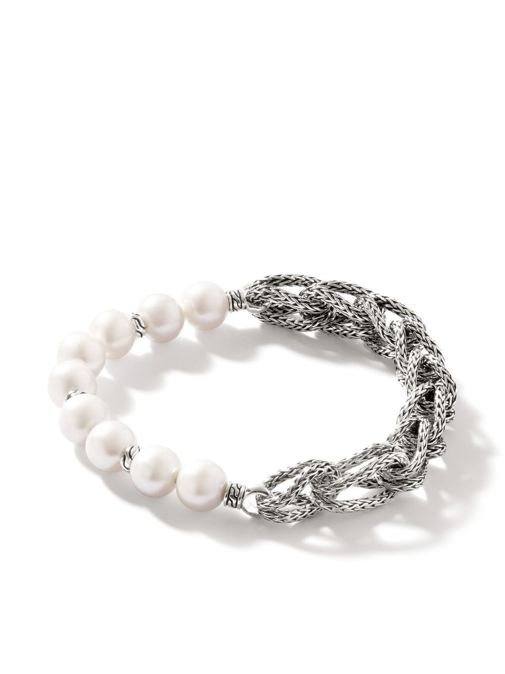 John Hardy Asli Link 10.5mm freshwater pearl bracelet - Silver von John Hardy
