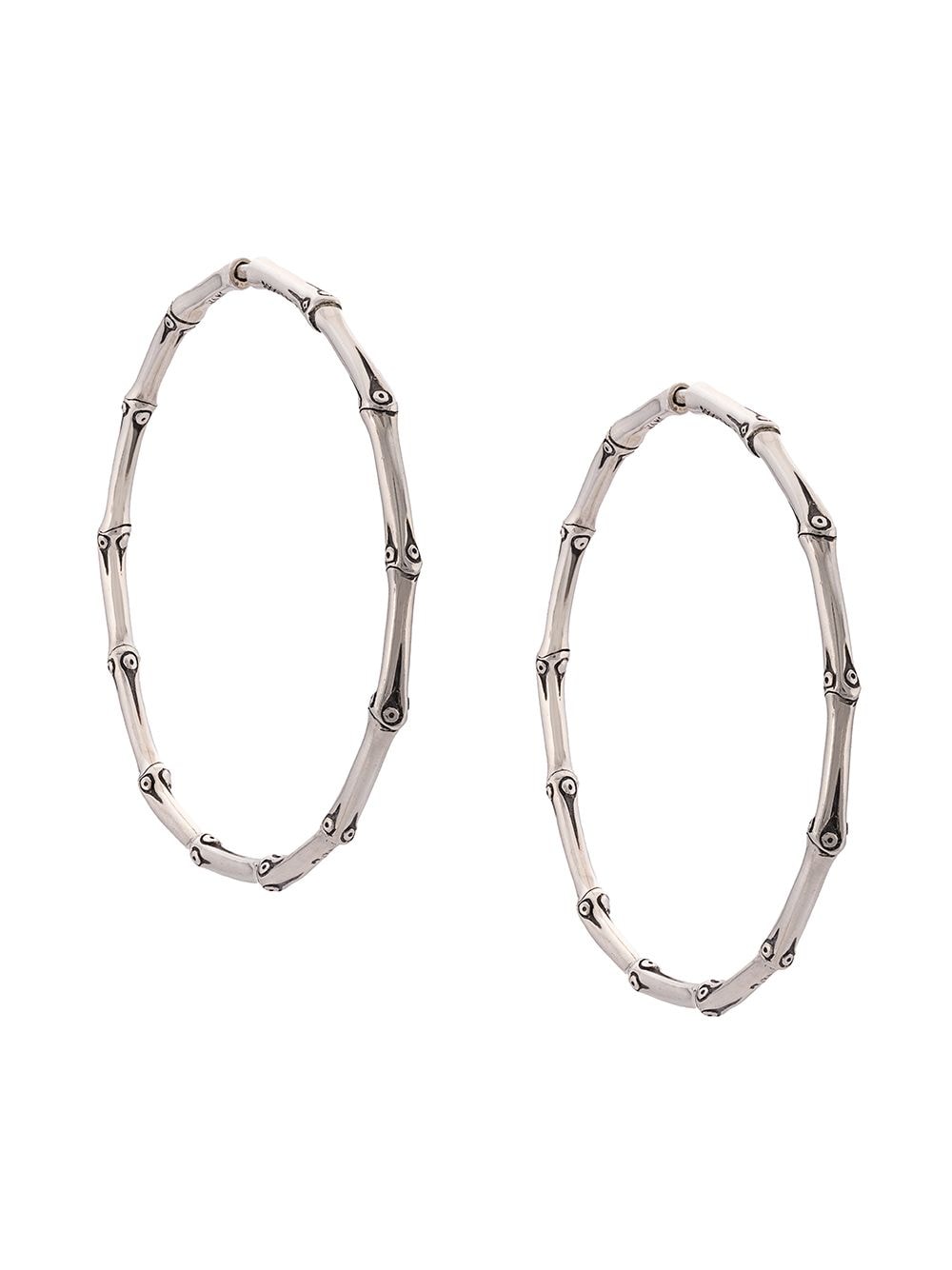 John Hardy Bamboo large hoop earrings - Silver von John Hardy