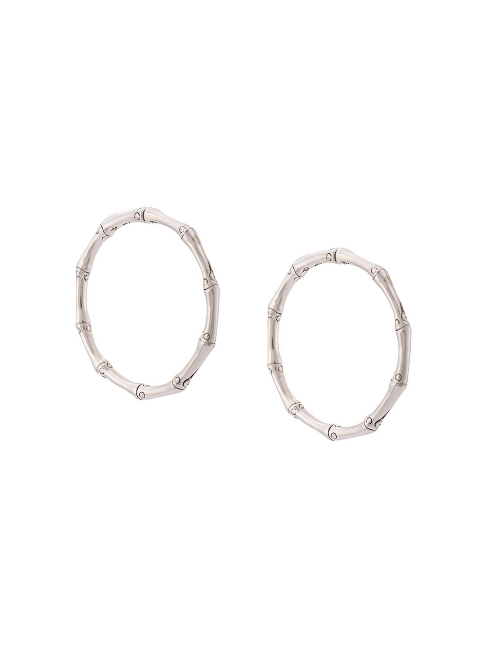 John Hardy Bamboo medium hoop earrings - Silver von John Hardy