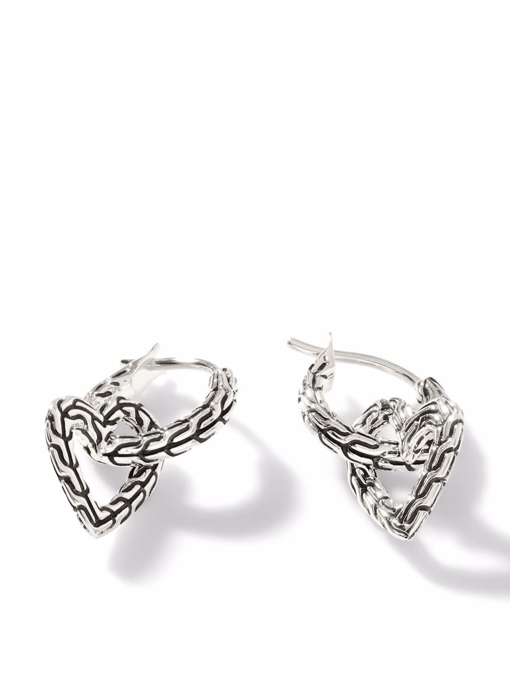 John Hardy Classic Chain Manah heart drop earrings - Silver von John Hardy