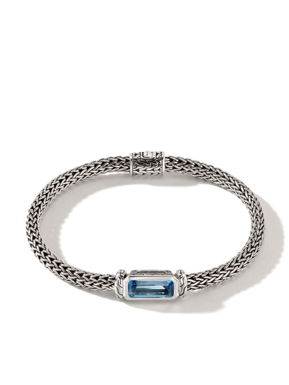 John Hardy Classic Chain aquamarine bracelet - Silver von John Hardy