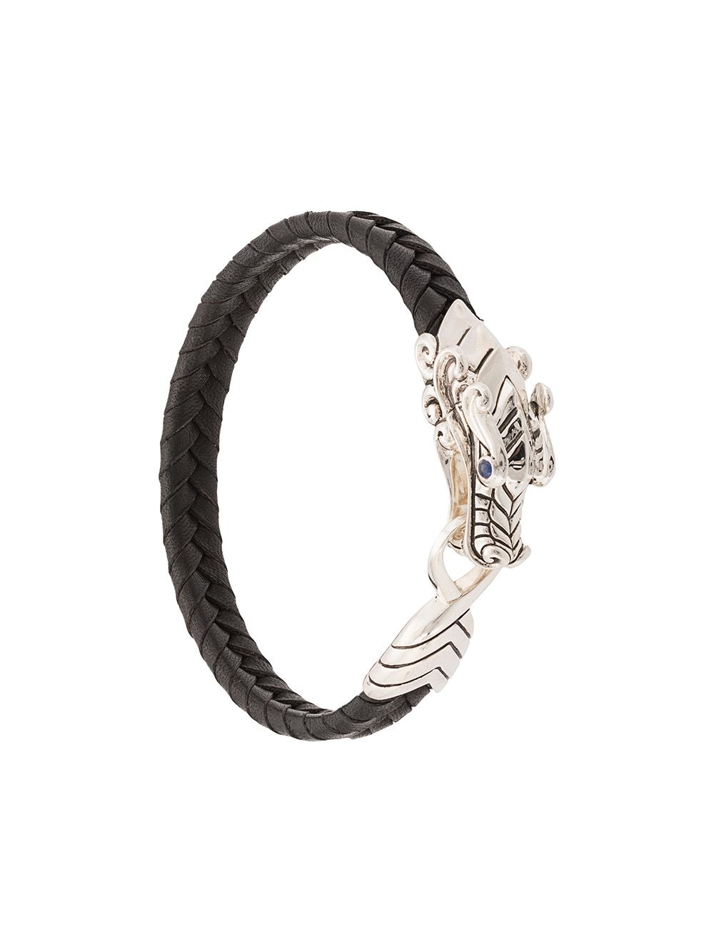 John Hardy Legends Naga sapphire leather bracelet - Black von John Hardy