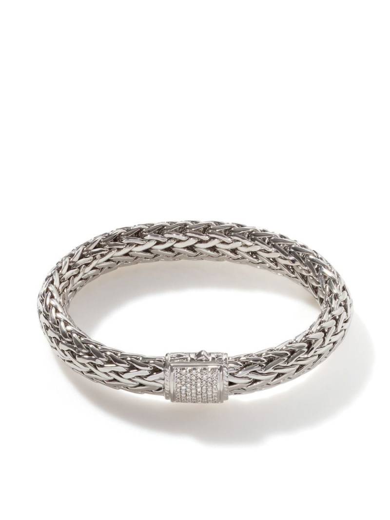 John Hardy classic-chain diamond-pavé bracelet - Silver von John Hardy