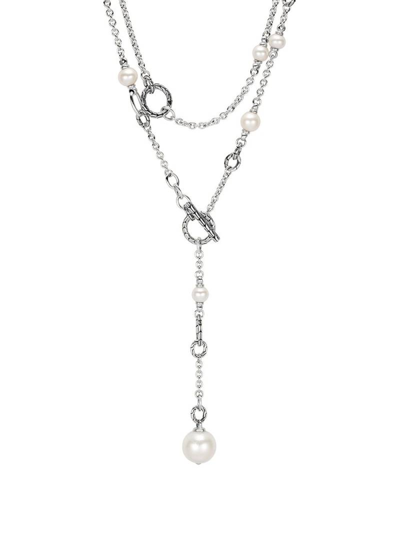 John Hardy Classic Chain Transformable Sautoir pearl necklace - Silver von John Hardy