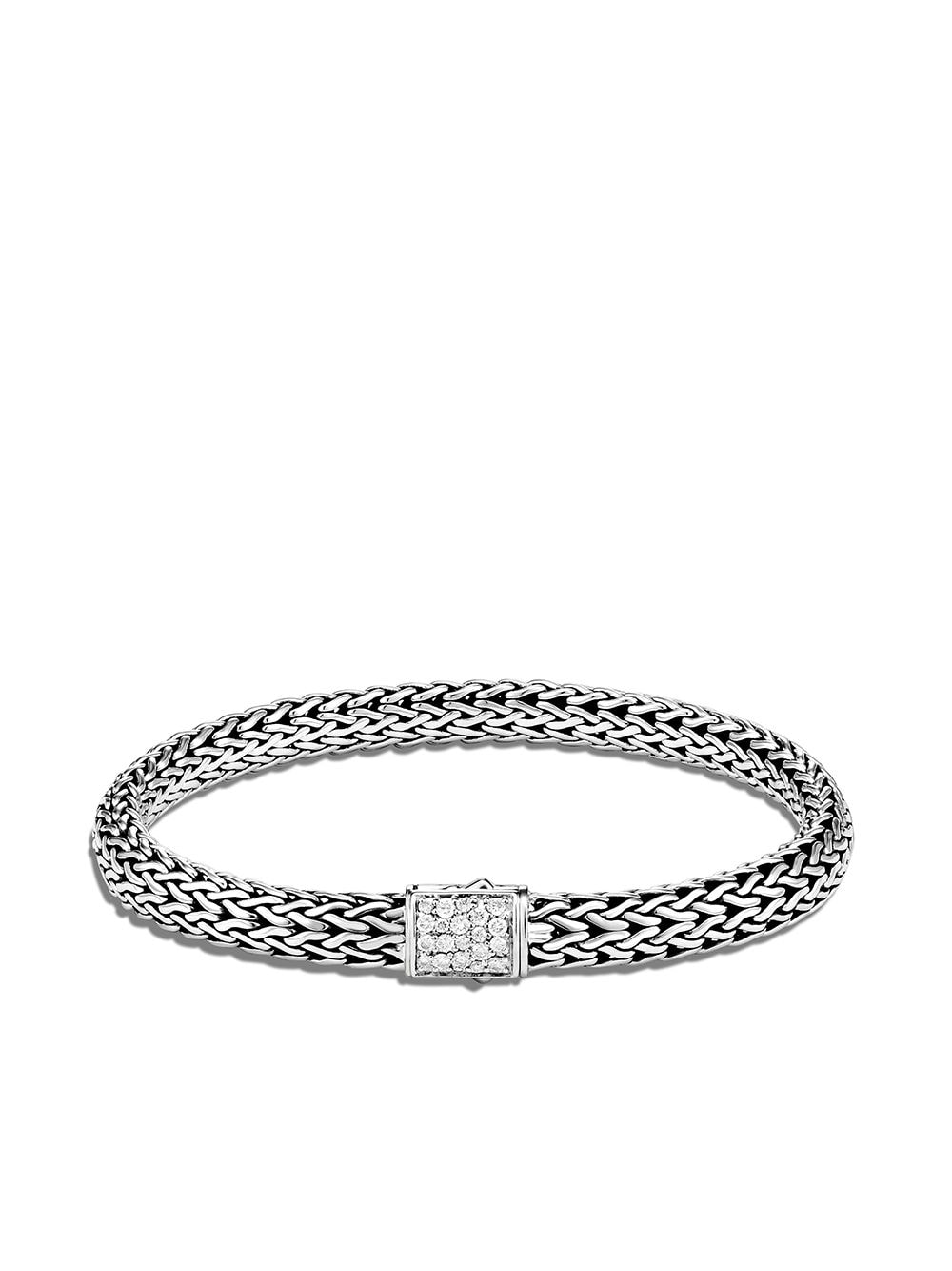 John Hardy silver small Classic Chain reversible 6.5mm bracelet von John Hardy