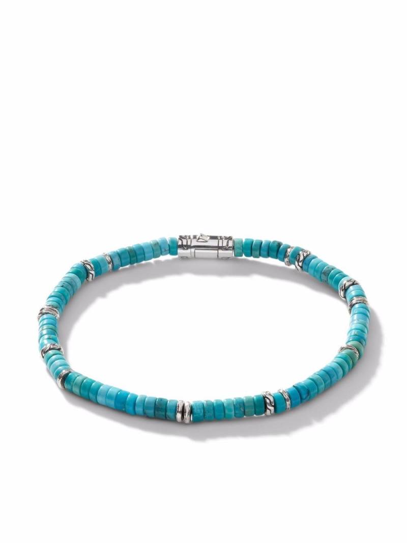 John Hardy sterling silver Classic Chain turquoise bracelet - Blue von John Hardy