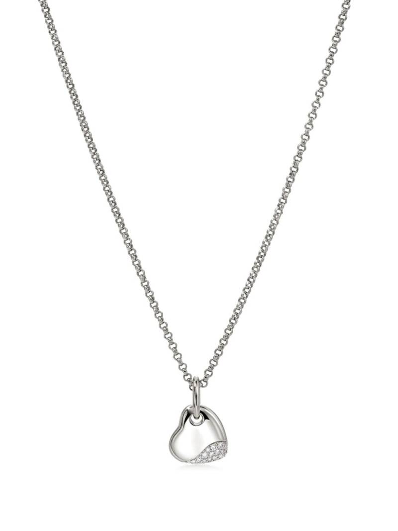 John Hardy sterling silver Pebble Heart diamonds necklace von John Hardy
